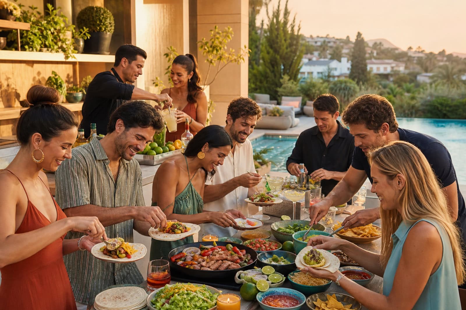 A Mexican sharing feast and cocktails